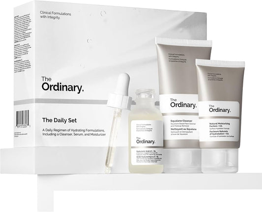 The Ordinary The Daily Set , Cleanser, Hyaluronic Acid 2% + B5, and Natural Moisturizing Factors + HA